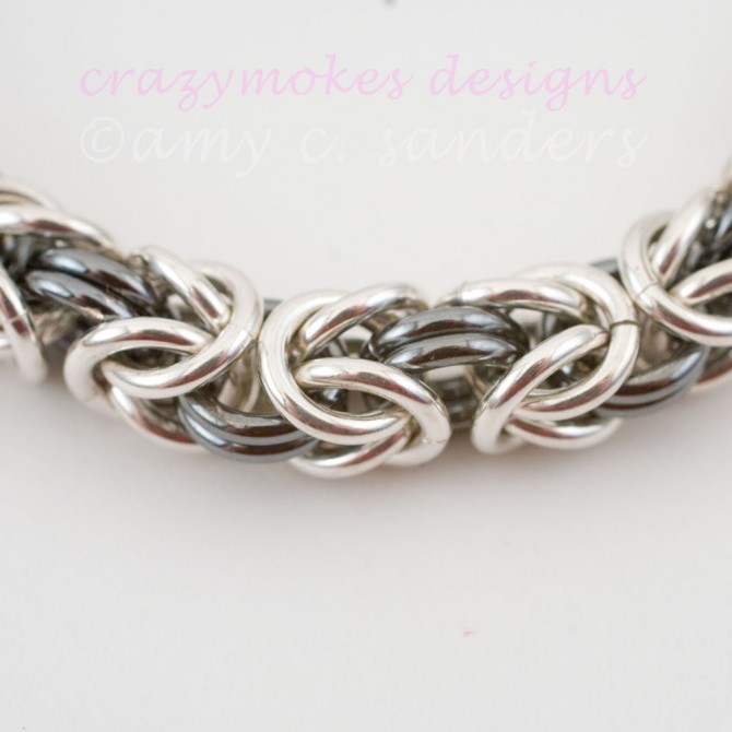 sterling silver byzantine bracelet