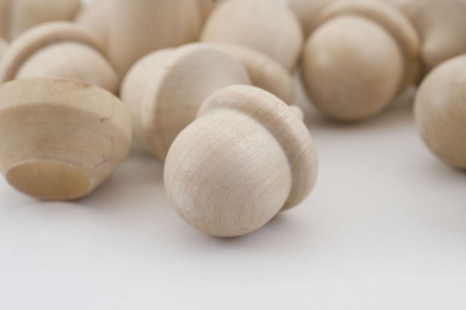 wooden acorns
