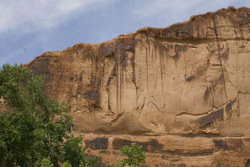 red rocks above the colorado river