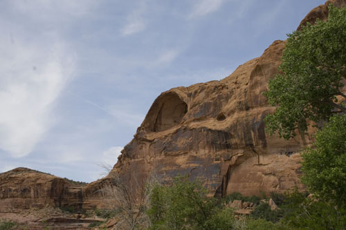 red rocks above the colorado river